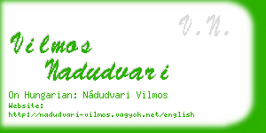 vilmos nadudvari business card