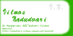 vilmos nadudvari business card